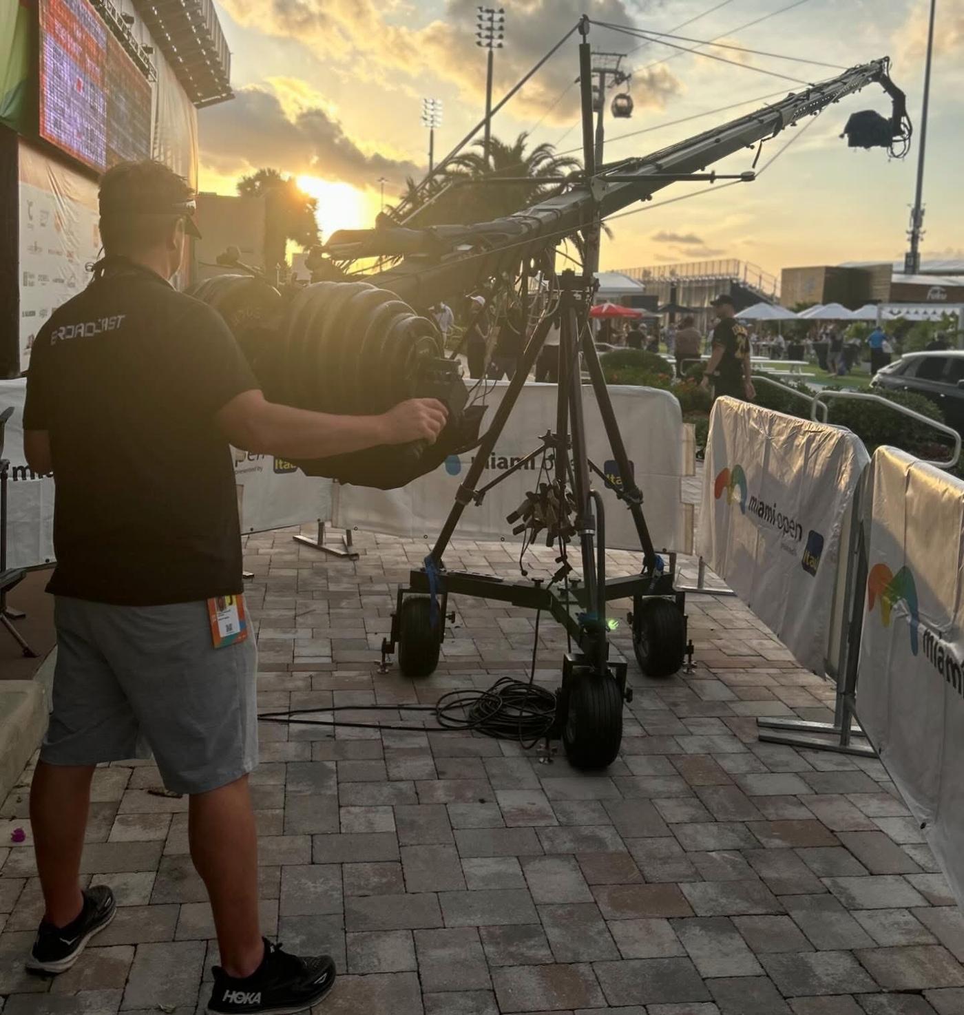 Craig Frankenhoff camera jib on location